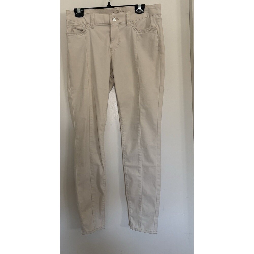 White House Black Market The Skinny Size 6R Bone NWT